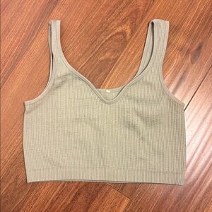 Cotton On Sage Green Sleeveless Crop Top
